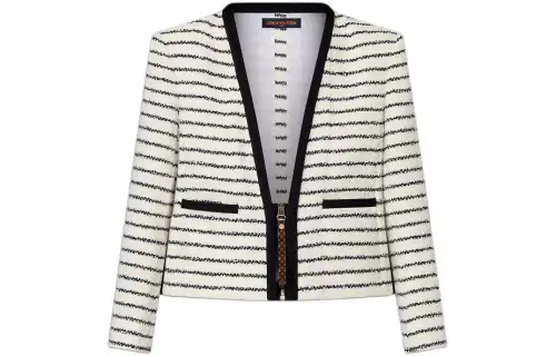 LOUIS VUITTON Striped Tweed Boxy Jacket