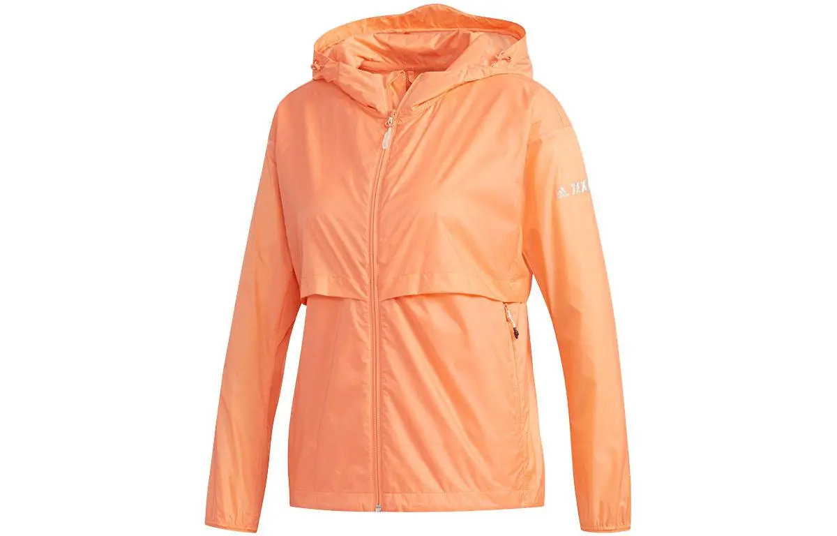 Adidas Jackets Women's Orange Hooded Moderate Other
