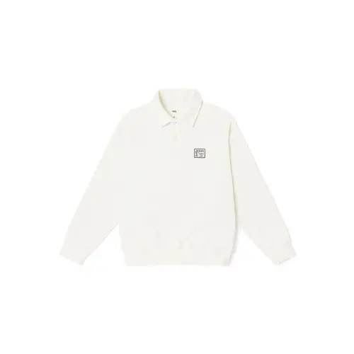 Vans Sweatshirts Women's Ecru Polo Collar Moderate Regular