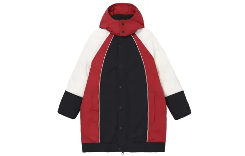 Jordan Mid Length Brand Logo Detachable Thermal Fleece Lined Abrasion Resistant Down Jacket Women's Multicolor