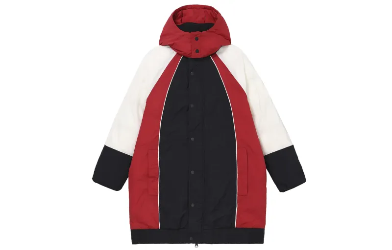 Jordan Mid Length Brand Logo Detachable Thermal Fleece Lined Abrasion Resistant Down Jacket Women's Multicolor