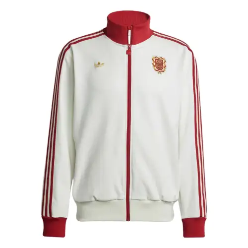 Adidas Originals Jackets Unisex White Red Stand Collar Moderate Other