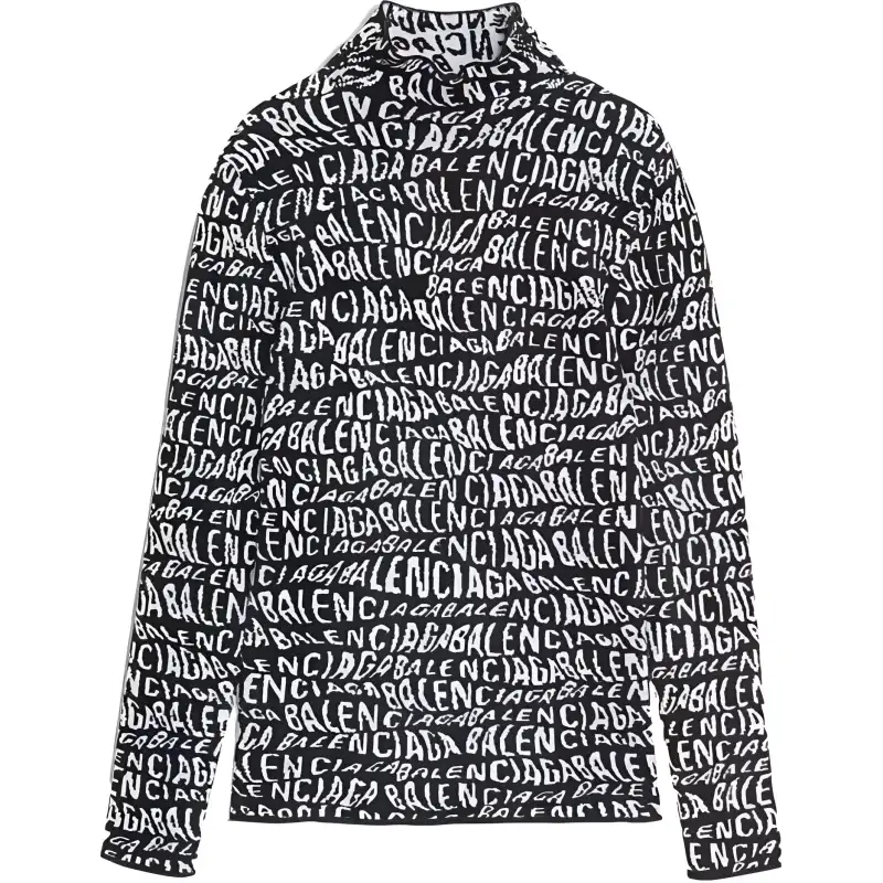 Balenciaga Knitted Fabric Top Women's Black