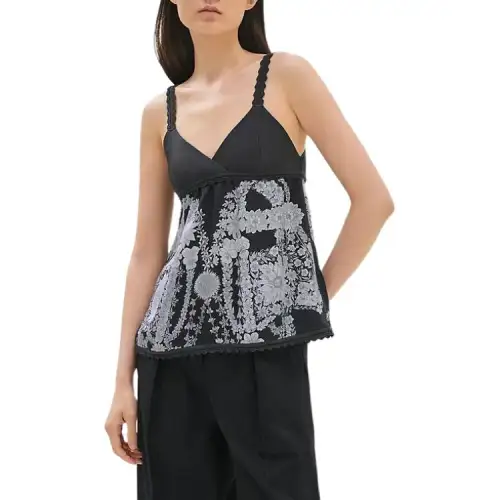 HERMES Camisole Women's Blue Black