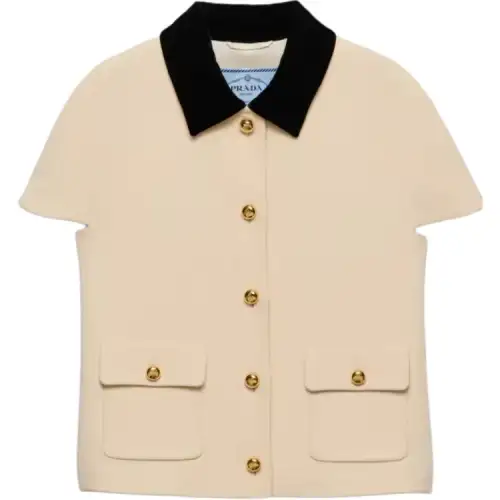 PRADA SS25 Jackets & Coats Women's Beige Yellow