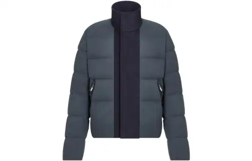 DIOR Down Jackets Women's Blue Stand Collar Moderate
