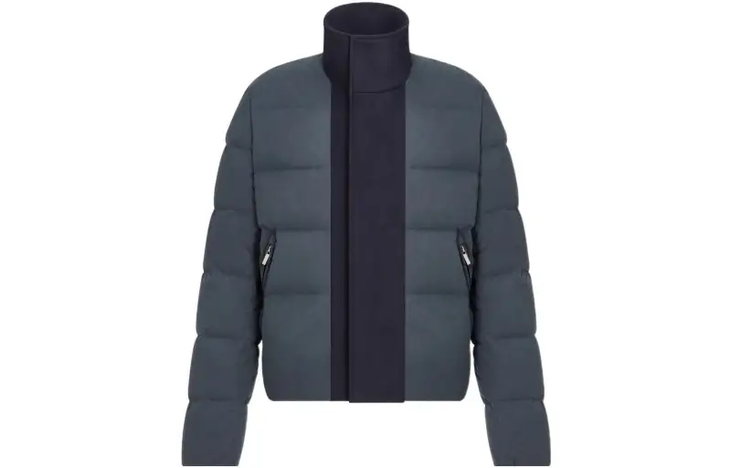 DIOR Down Jackets Women's Blue Stand Collar Moderate
