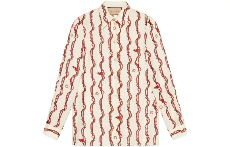 GUCCI Chinese New Year SS24 Shirt Women's Ivory White