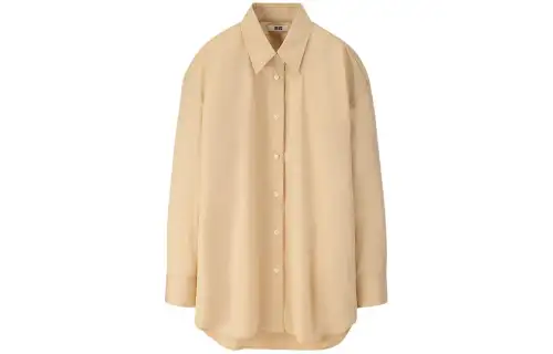 UNIQLO Shirts Women's Cream Square Collar Moderate Other