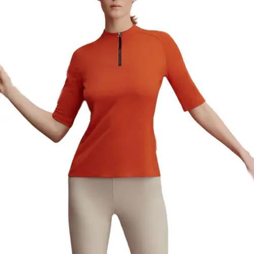 HERMES Raglan Sleeve T Shirt Women's Orange