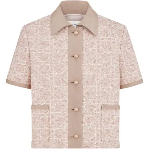 DIOR Shirts Women's Pink Lapel Moderate Other