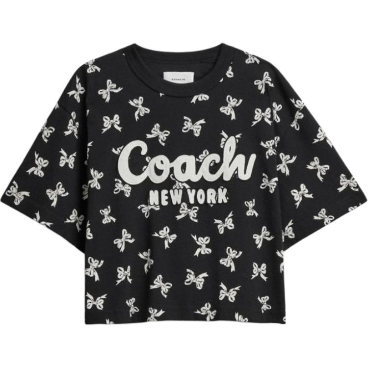 Женская футболка COACH (черная)