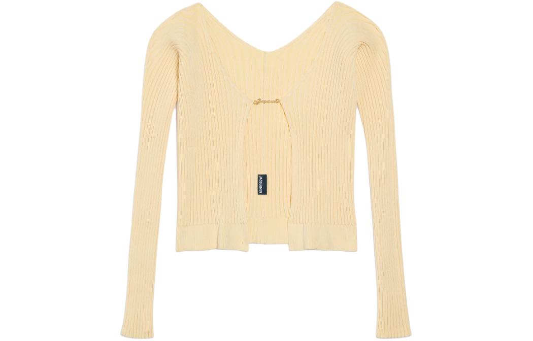 Jacquemus Logo Plaque Long-Sleeved Cardigan