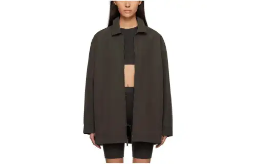 Fear Of God Essentials Jackets Women's Light Black Lapel Moderate Other