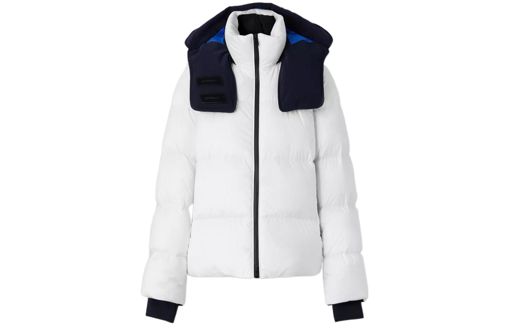 Burberry Detachable Hood Puffer Jacket 'Optic White'