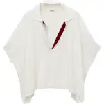 Loewe collar-detail short-sleeve top