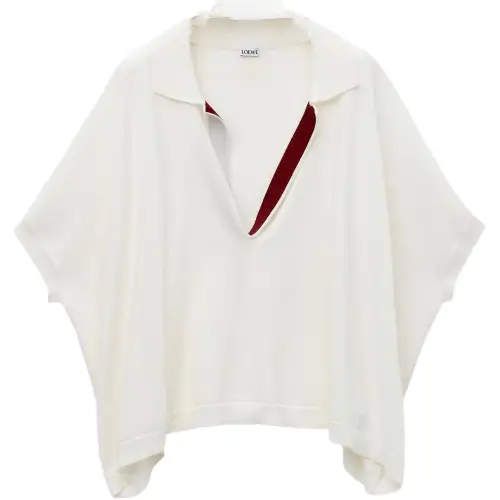 Loewe collar-detail short-sleeve top