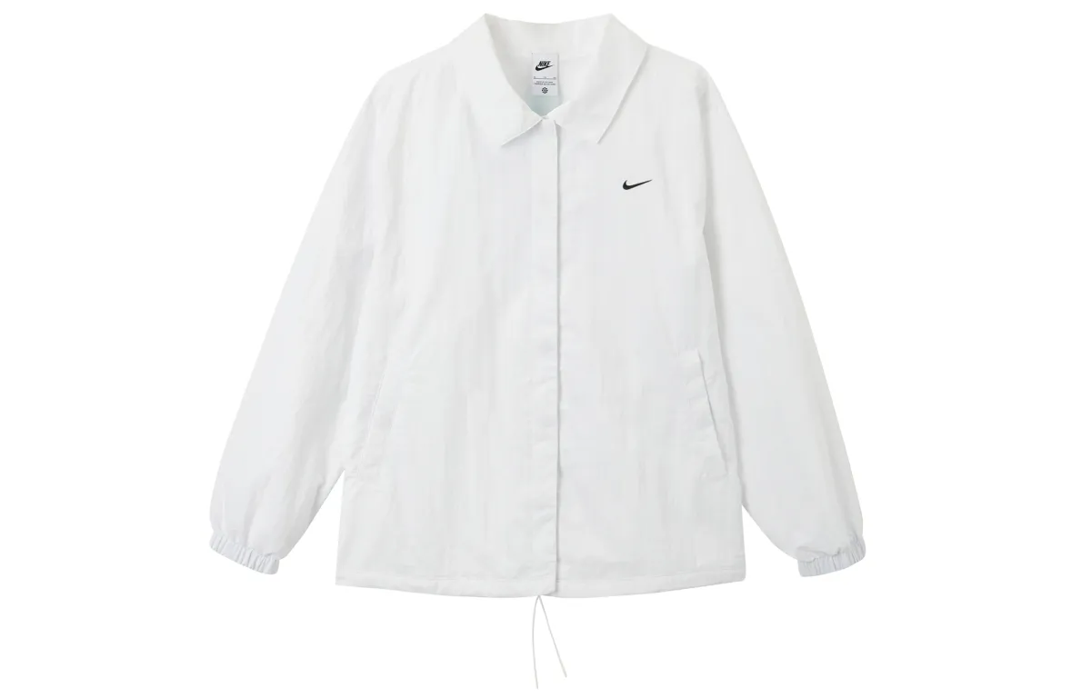 Nike Sportswear Essentials Oversized UV Woven Coaches' Jacket Jackets & Coats Women's White