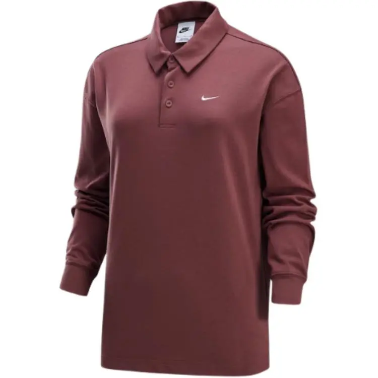 Nike Sportswear Essentials Polo Shirt Women's Red Brown