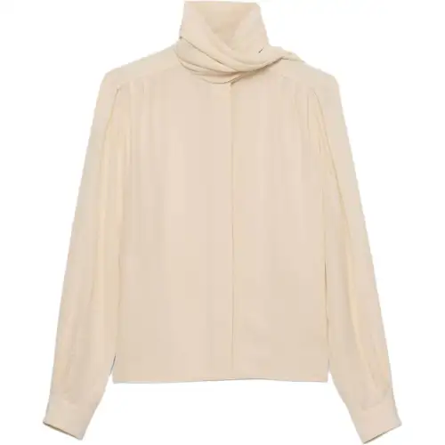 PRADA Scarf Detailed Long Sleeved Shirt
