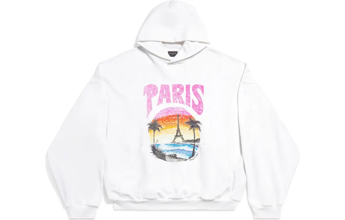 Balenciaga Paris Tropical Printed Hooded