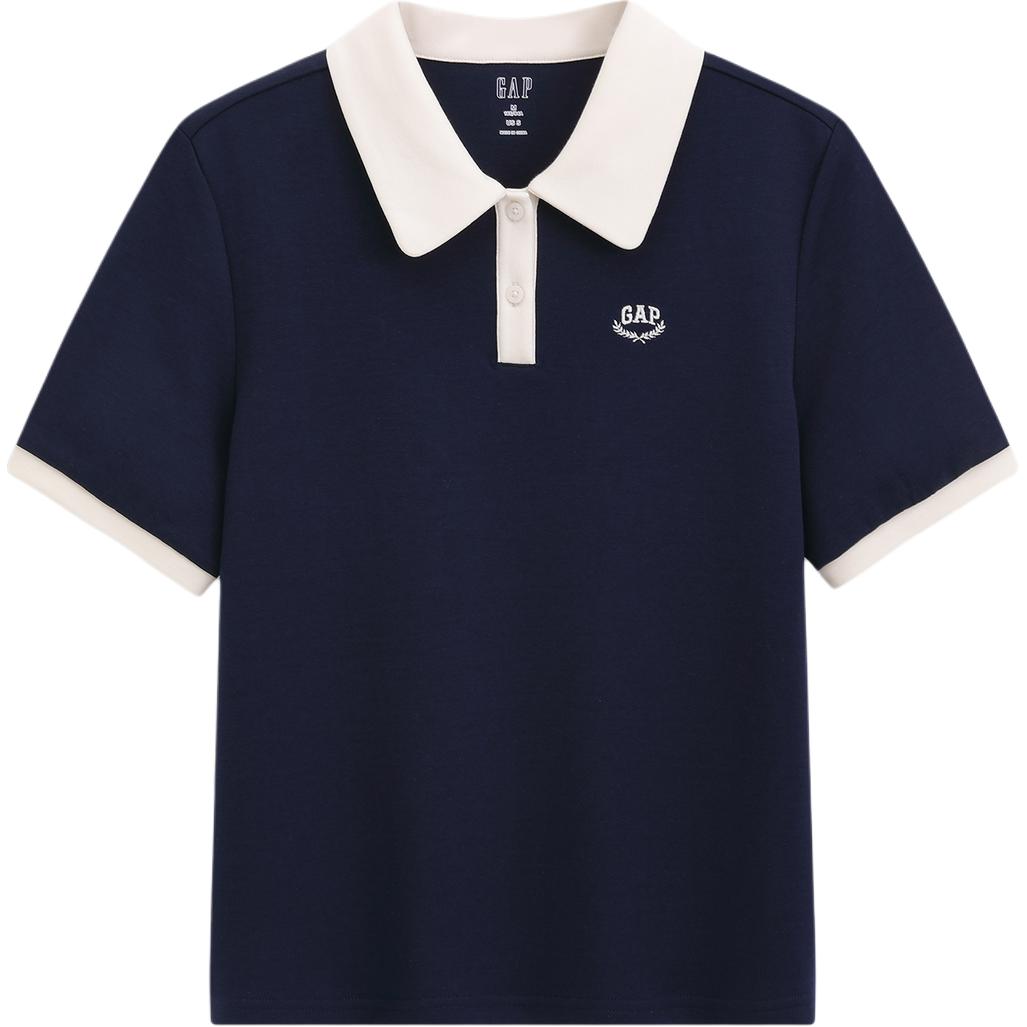 Женская футболка GAP logopoloPolo (синяя) — фото 7