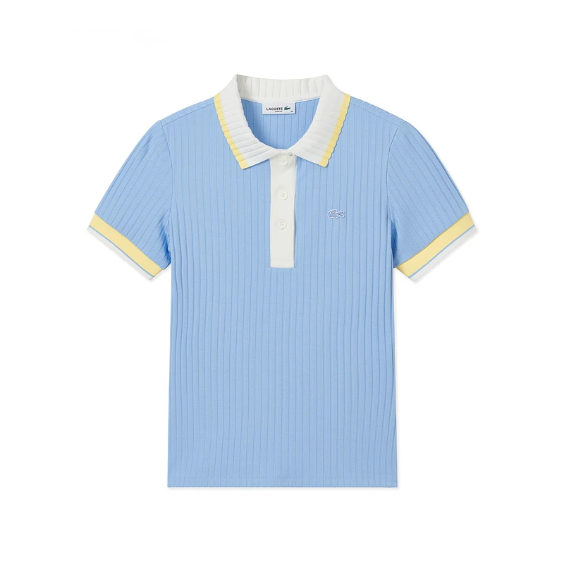 Женское поло LACOSTE (синее)