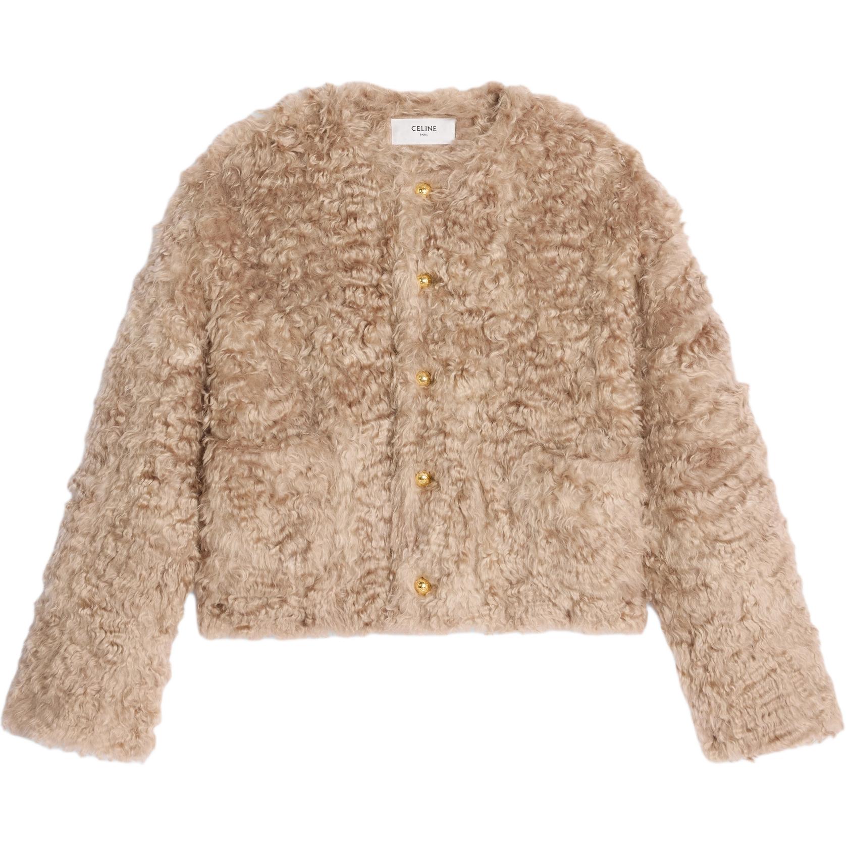 CELINE Cardigan Jacket In Bouclé Mohair