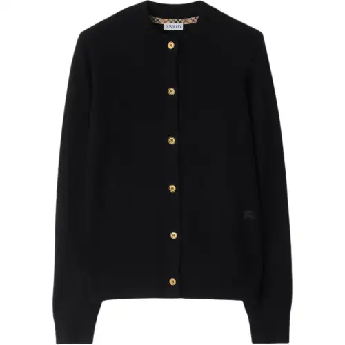 Burberry Crewneck Knitted Buttoned Cardigan