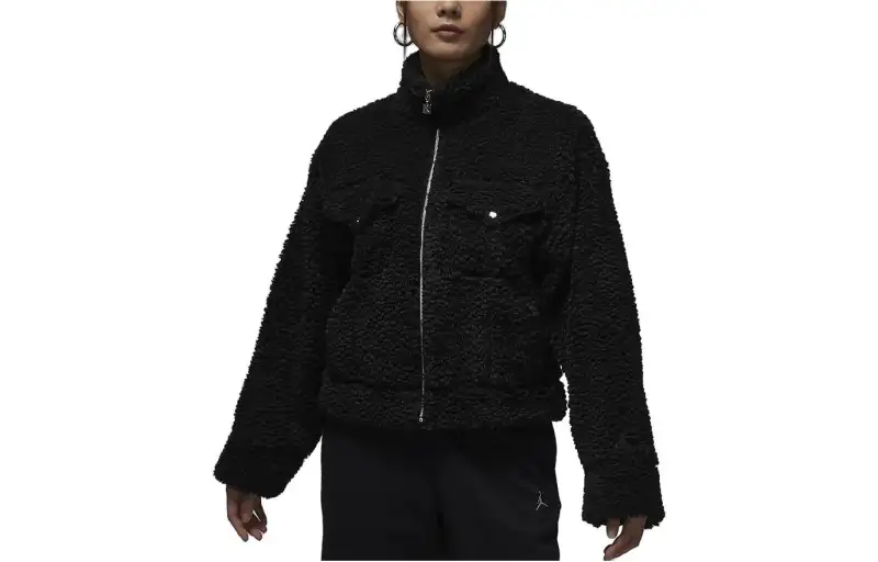 Jordan Jackets Women's Black Stand Collar Moderate Other