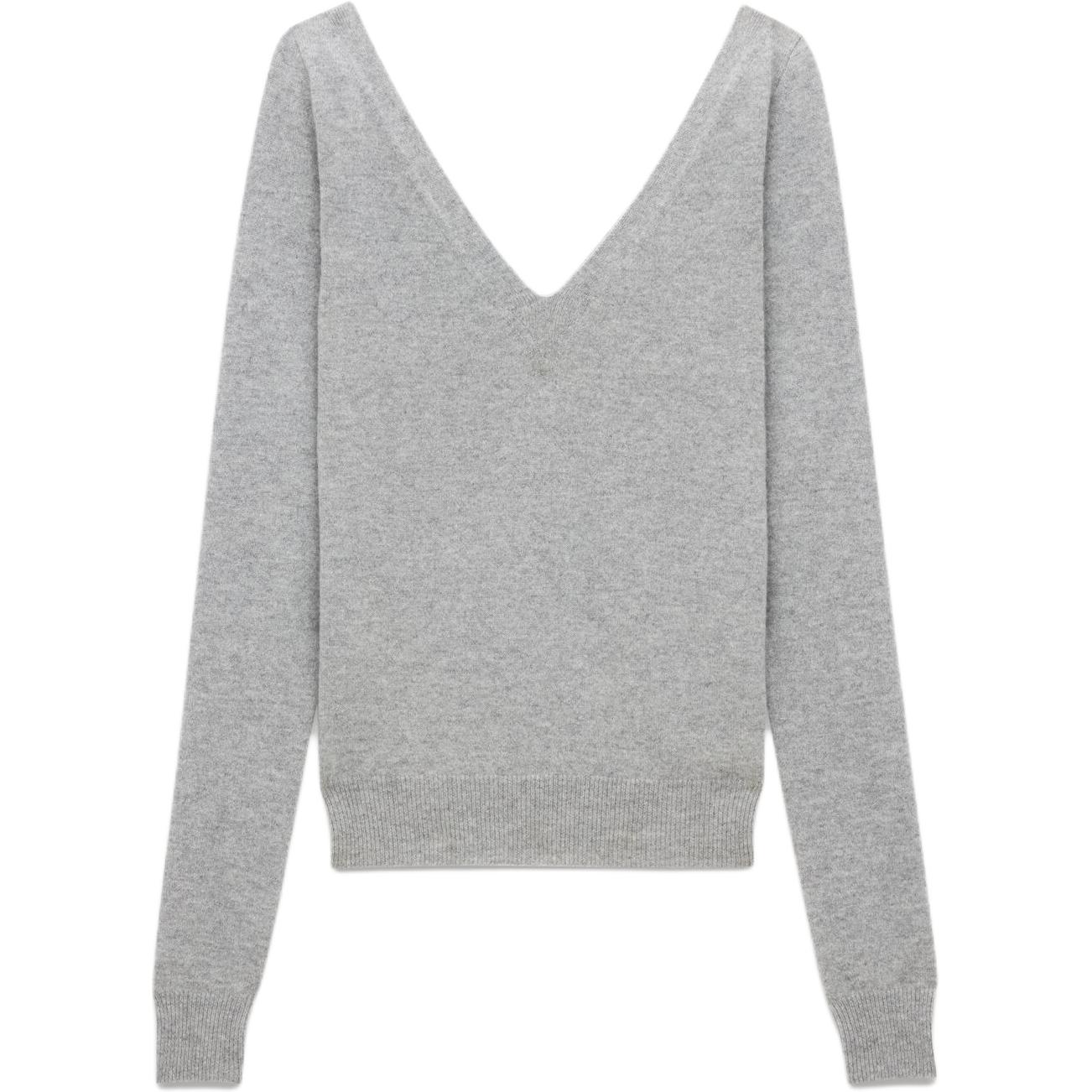 Женское худи SAINT LAURENT V (серое)
