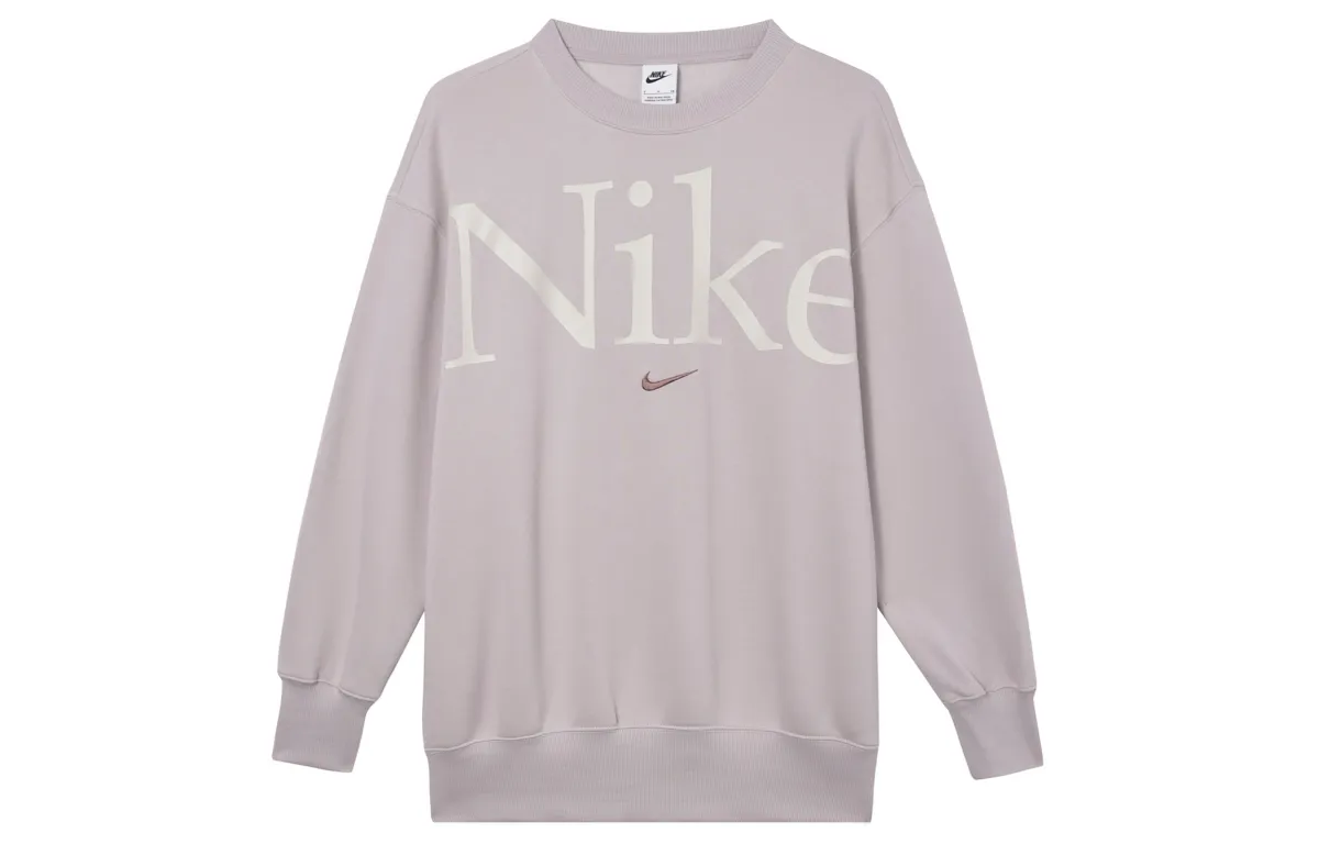 Nike Sweatshirts Women's Pink Crew Neck Moderate Regular