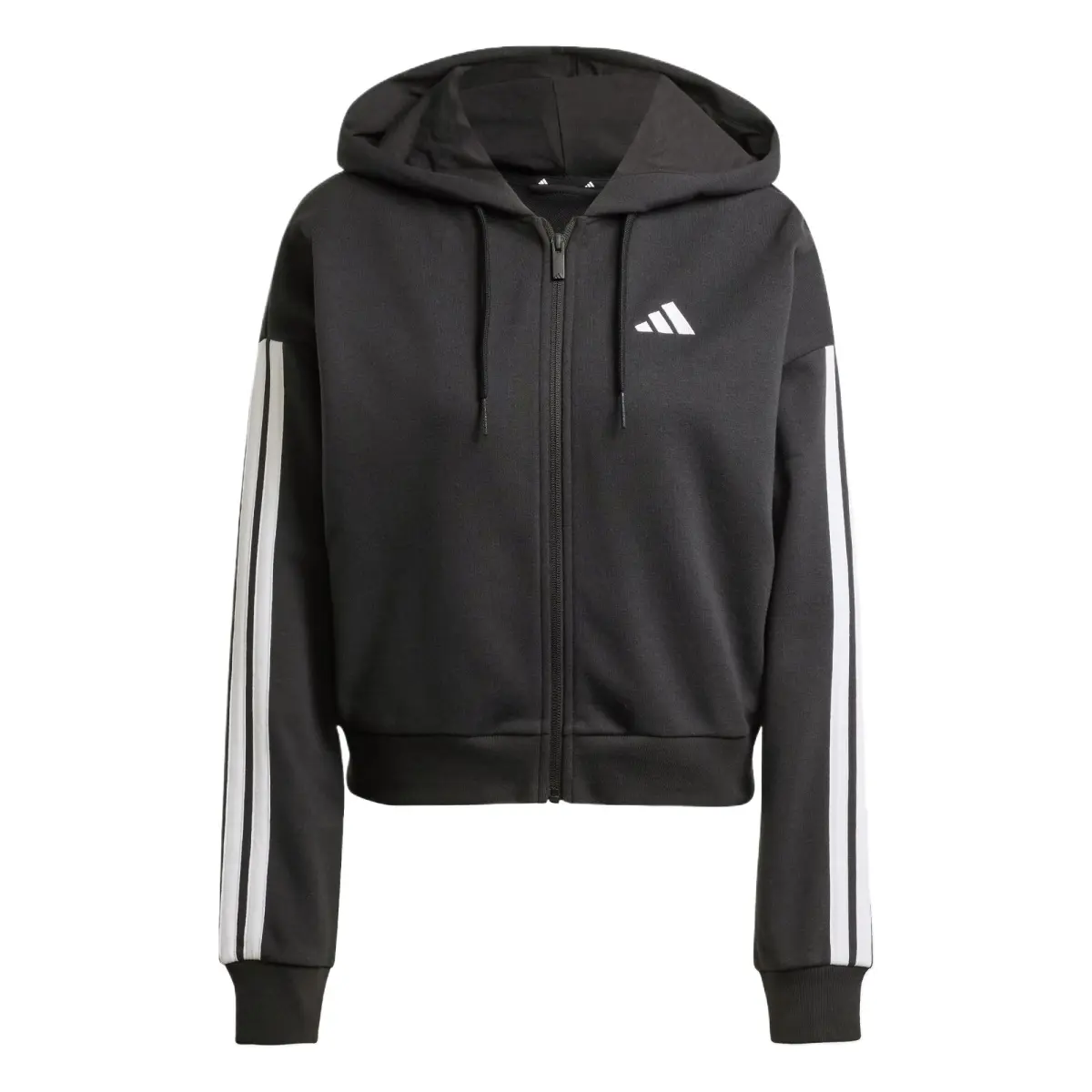 Adidas ESSENTIALS W 3S FT FZ HD Jacket Women's Black