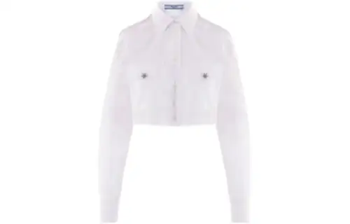PRADA Button Up Cropped Shirt