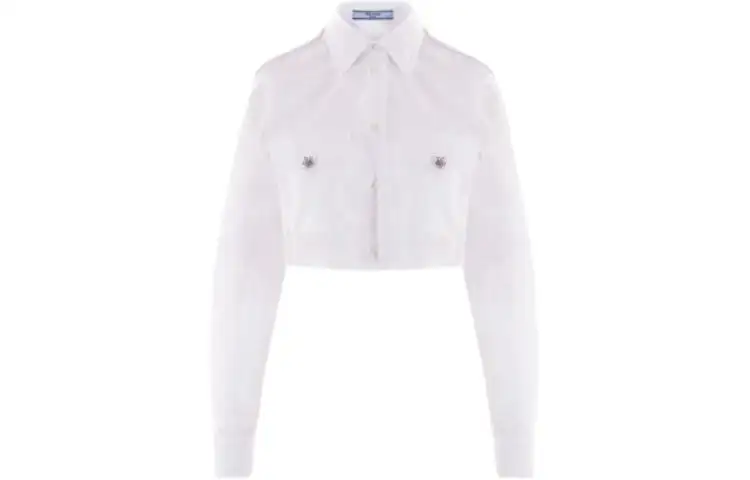 PRADA Button Up Cropped Shirt