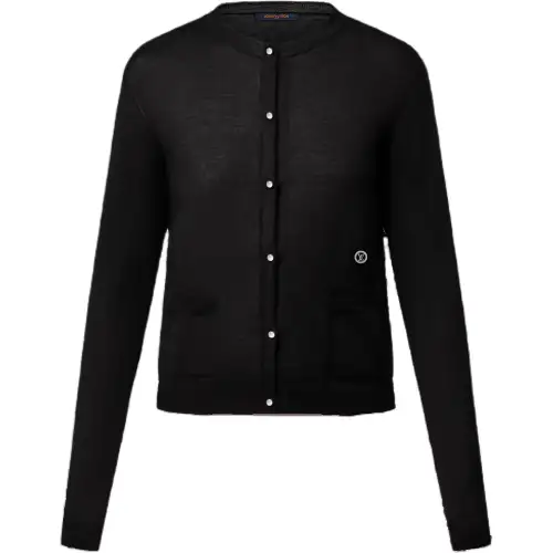 LOUIS VUITTON Rhinestone Button Cardigan