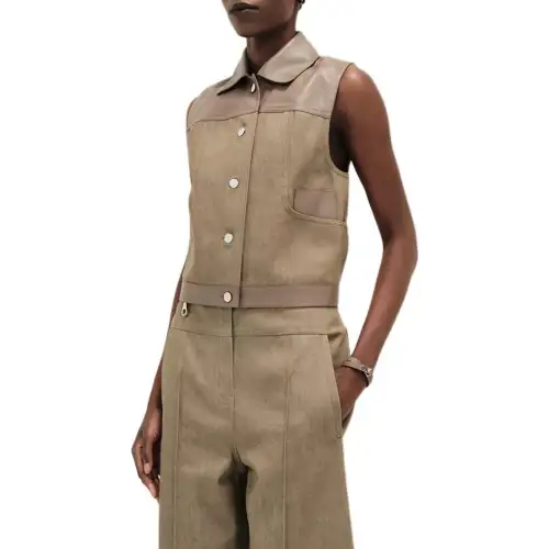 HERMES Jackets & Coats Women's Tea Green