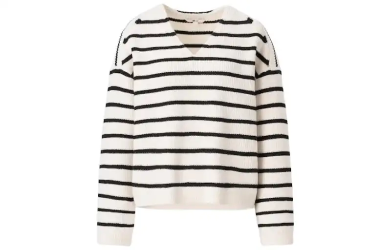 UNIQLO C Collection Knitwear Women's White V Neck Moderate Other