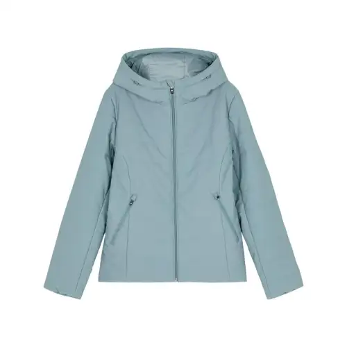 Skechers Jackets Women's Mist Gray Blue Hooded Moderate Other