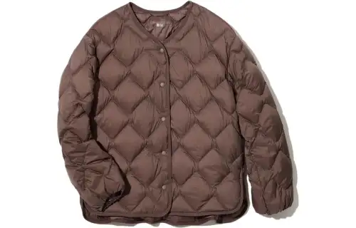 UNIQLO Down Jackets Women's Coffee Crew Neck Moderate Other