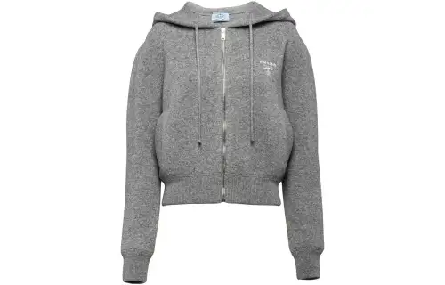 PRADA Jackets Women's Gray Hooded Moderate Other