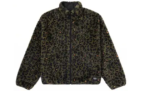 Vans Jackets Women's Leopard Print Stand Collar Moderate Other