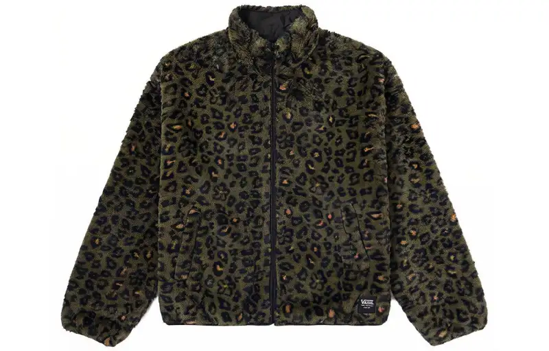 Vans Jackets Women's Leopard Print Stand Collar Moderate Other