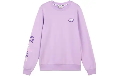 Skechers Colorful Fleece Lined Thermal Crew Neck Comfortable Sports Sweatshirt Women's Lavender