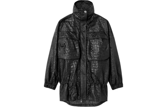【Previous Season】crocodile-effect faux-leather jacket