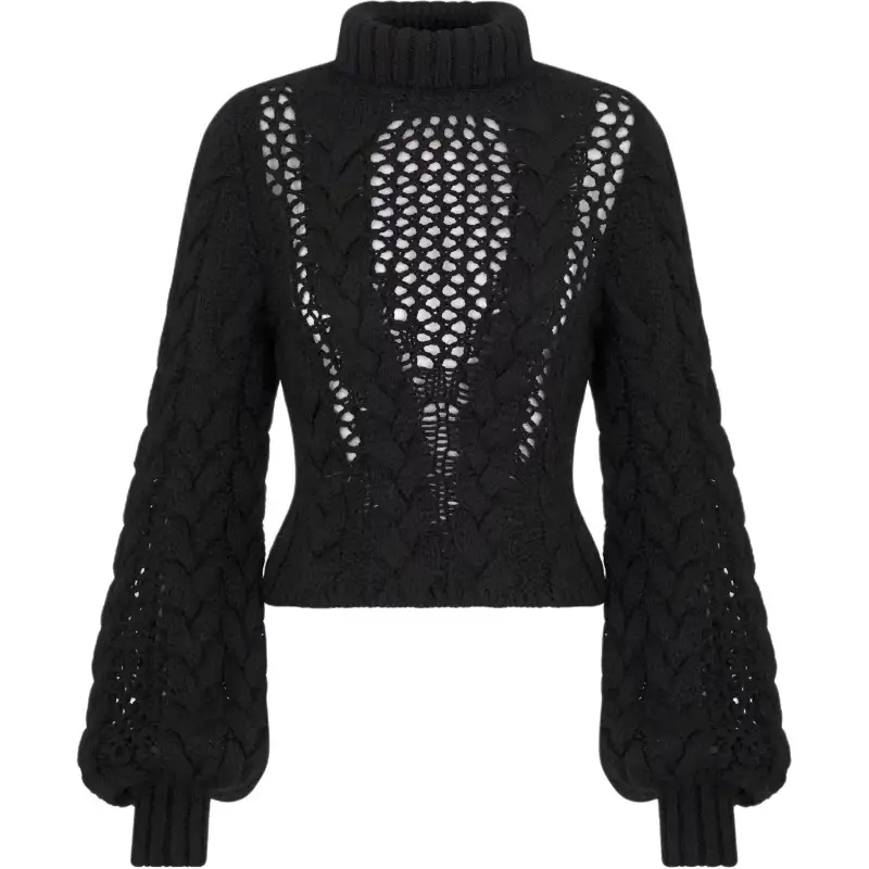DIOR Knitwear Women's Black Turtleneck Moderate Other