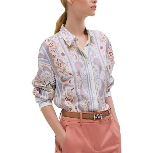 HERMES Shirt Women's White Salt