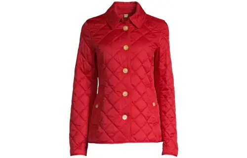 Burberry Jackets Women's Red Lapel Moderate Other