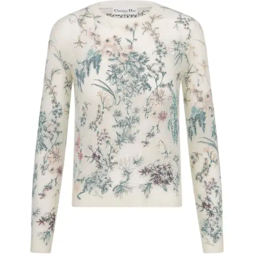 Christian DIOR Embroidered Knitted Jumper