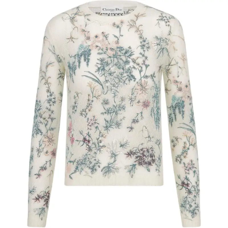 Christian DIOR Embroidered Knitted Jumper